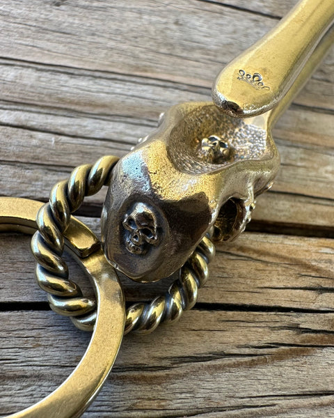 Custom Dia de Los Muertos II / Brass Belt Hook / Keychain