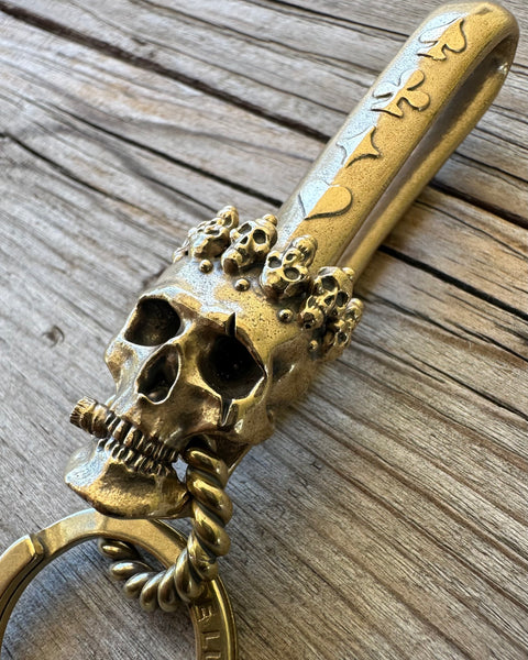 The Gambler King - Brass Belt Hook / Keychain