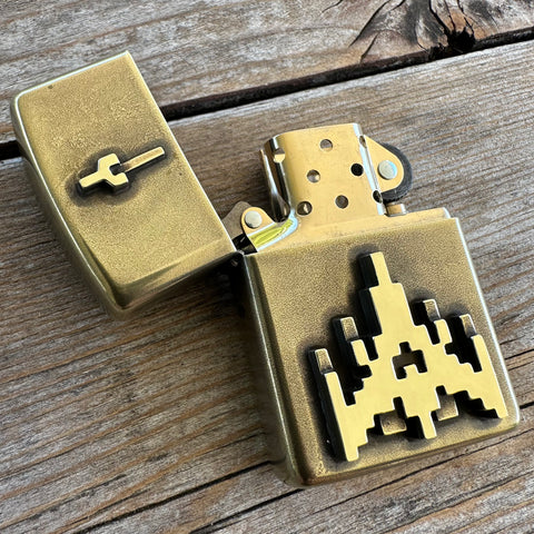 Galaga Tribute | Brass Lighter