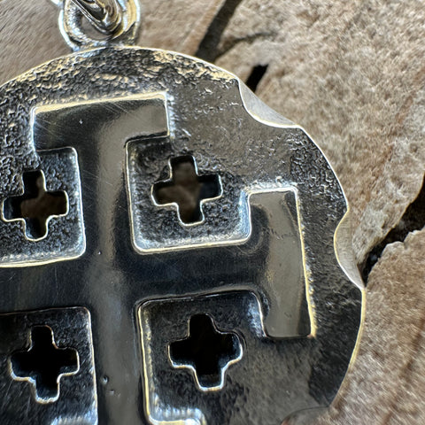 Jerusalem Cross Pendant | Silver