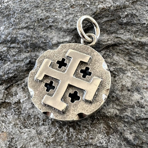 Jerusalem Cross Pendant | Silver