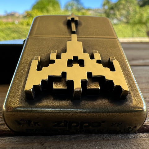 Galaga Tribute | Brass Lighter