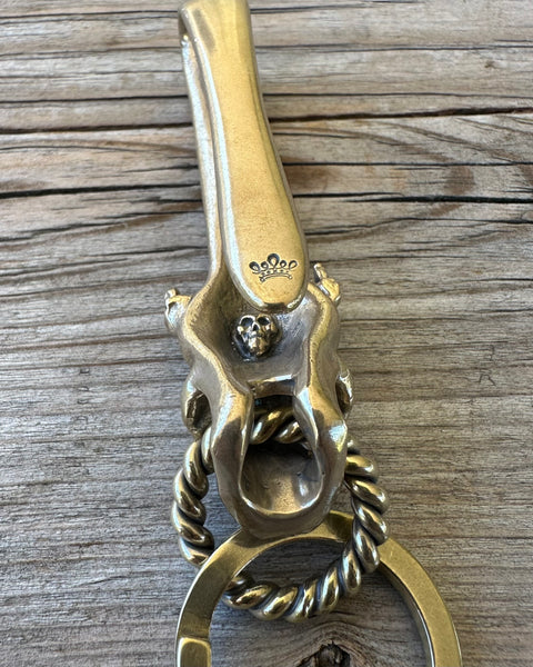 The Gambler King - Brass Belt Hook / Keychain