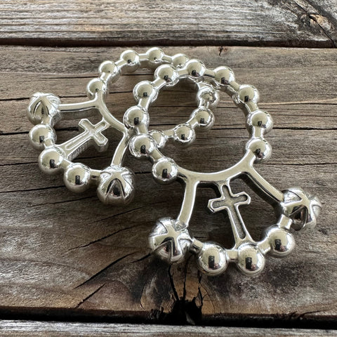 Queen’s Crusader | Pocket Rosary | Silver