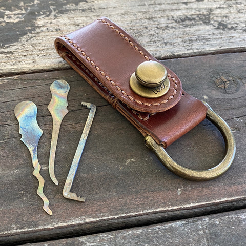 "The Sentinel Keeper" | Leather Keychain