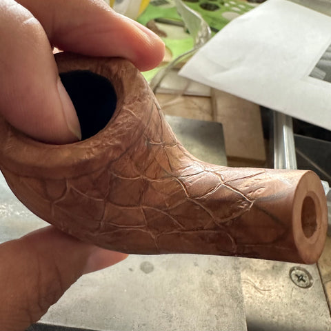 Dragon Scale Briar pipe | Hand-carved