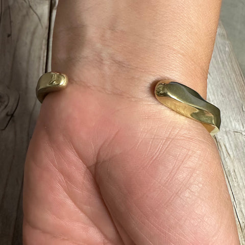 Twisted Brass Cuff Bracelet