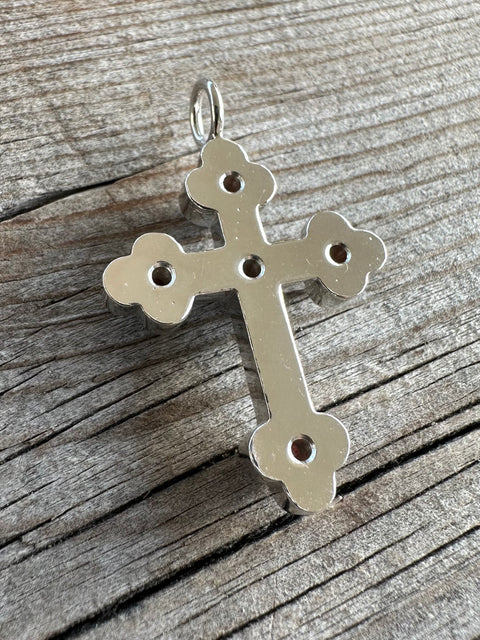 Silver Medieval-inspired Budded Cross