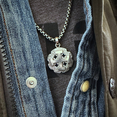 Jerusalem Cross Pendant | Silver