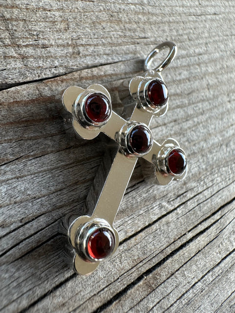 Silver Medieval-inspired Budded Cross