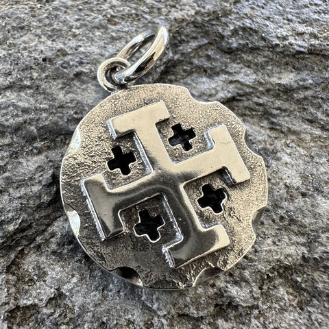 Jerusalem Cross Pendant | Silver