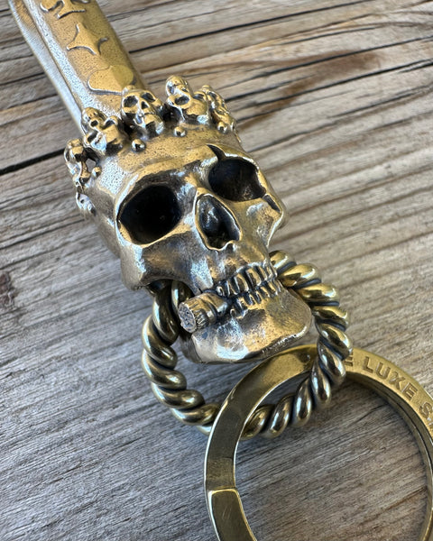 The Gambler King - Brass Belt Hook / Keychain