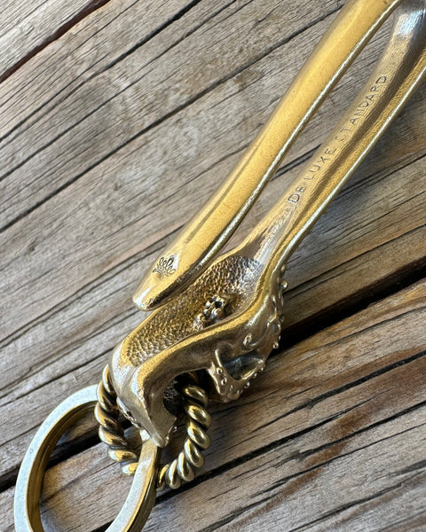 Custom Dia de Los Muertos II / Brass Belt Hook / Keychain