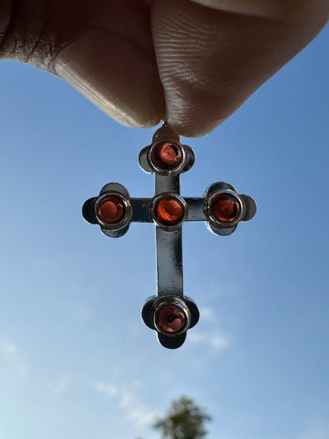 Silver Medieval-inspired Budded Cross