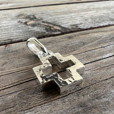 SQ Hollow Cross | Silver