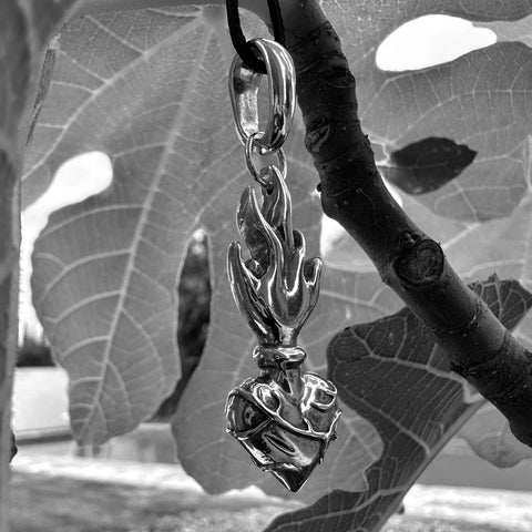 Sacred Heart Pendant | Silver