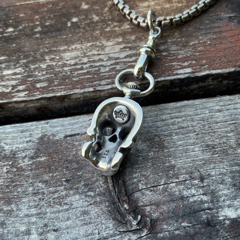 "The Timeless Echo" | Memento Mori Skull Pendant | Sterling Silver