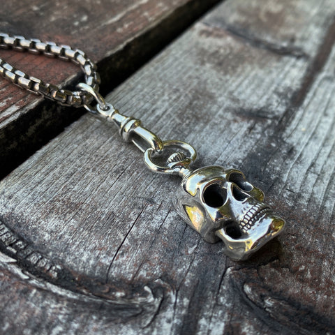 "The Timeless Echo" | Memento Mori Skull Pendant | Sterling Silver